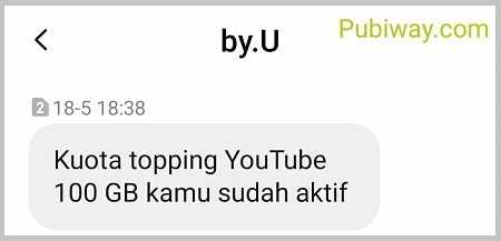 SMS Pembelian Topping