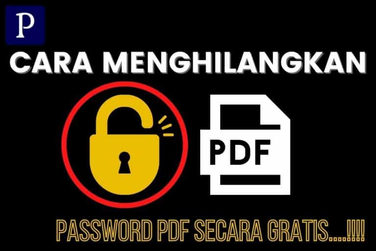 Cara Menghilangkan Password File PDF