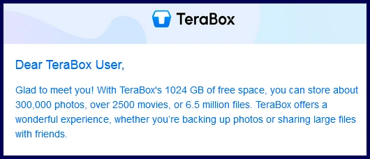 Sambutan dari Terabox