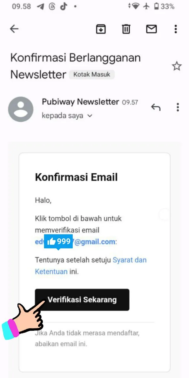 Konfirmasi Email Newsletter Pubiway